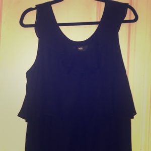 Mossimo Black Ruffle Dressy Tank